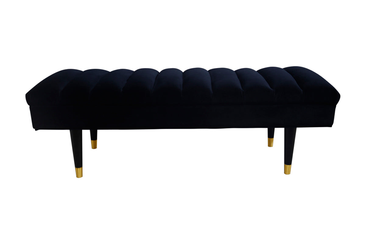 VIG Furniture Divani Casa Ritner Black Velvet Bench