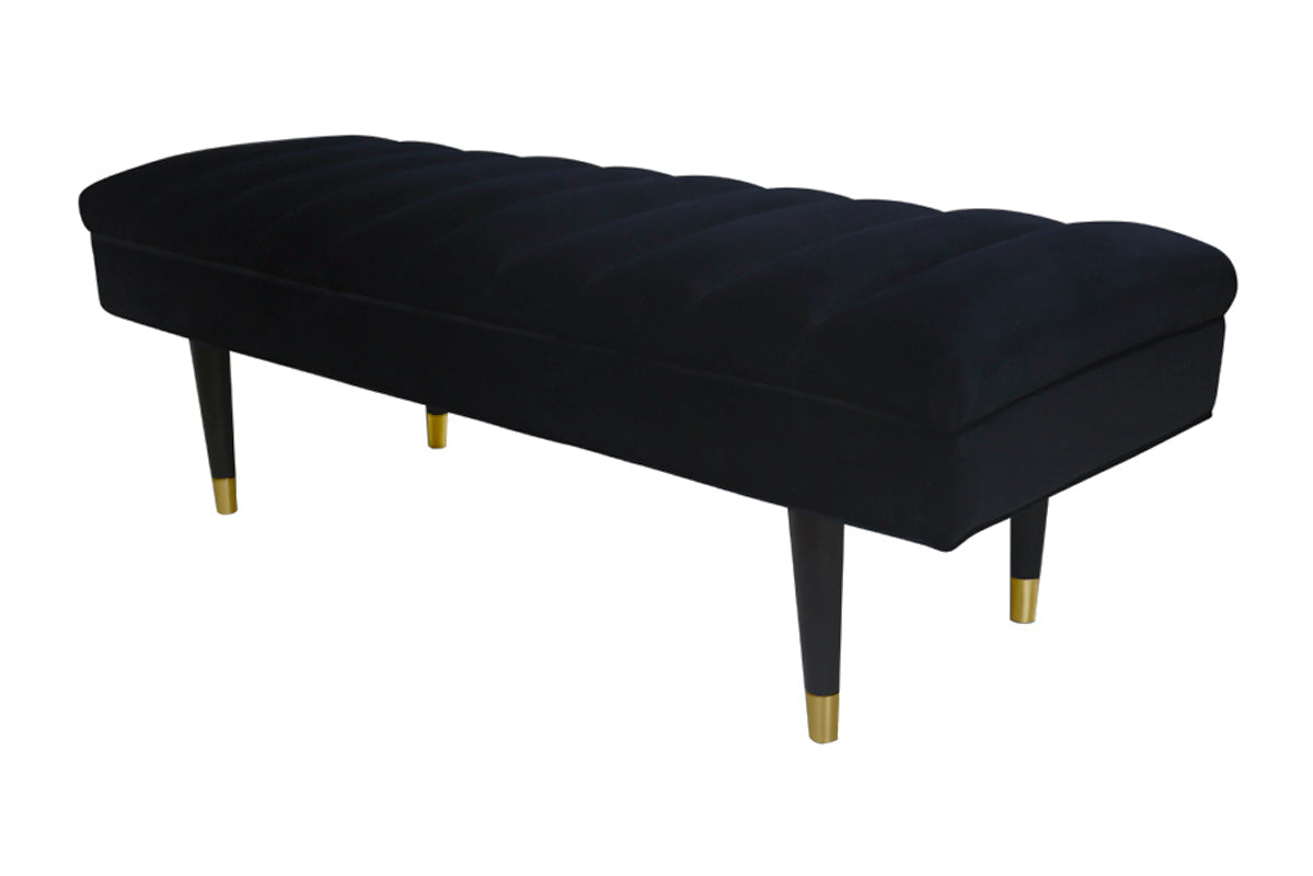 VIG Furniture Divani Casa Ritner Black Velvet Bench