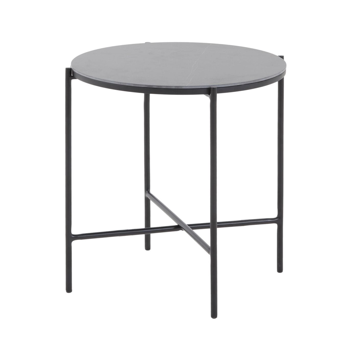 VIG Furniture Modrest Hobart Black Ceramic End Table