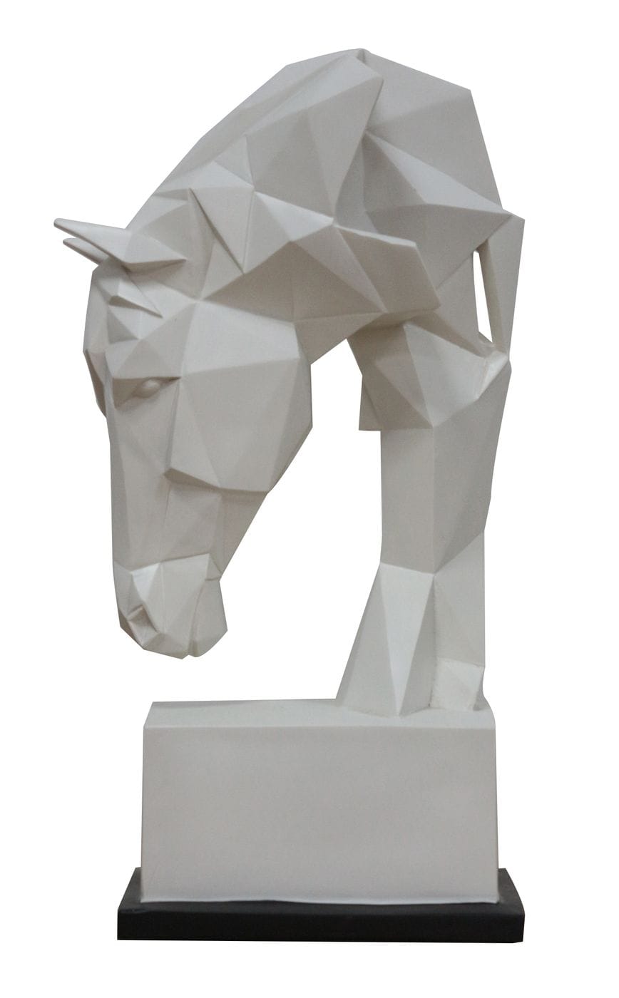 VIG Furniture Modrest Horse Geometric White Sculpture