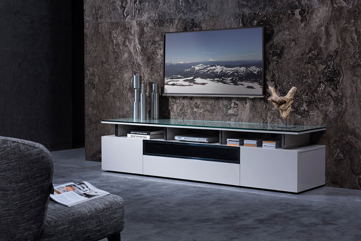 VIG Furniture Modrest Hurst Grey Gloss TV Stand