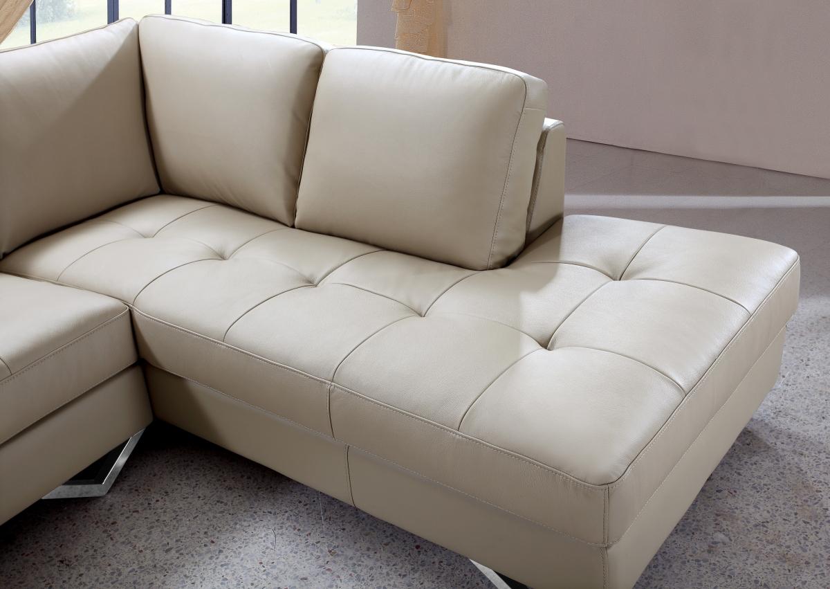 VIG Furniture Divani Casa Vanity White Leather Right Sectional Sofa