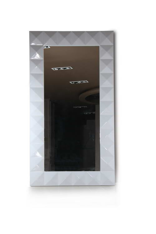 VIG Furniture Versus Eva Vertical Standing White Lacquer Floor Mirror