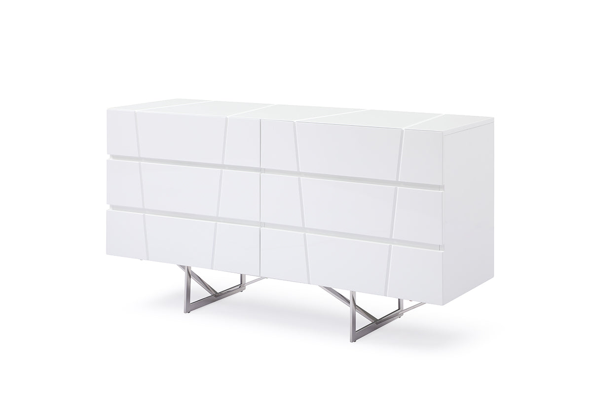 VIG Furniture Modrest Chrysler White Dresser