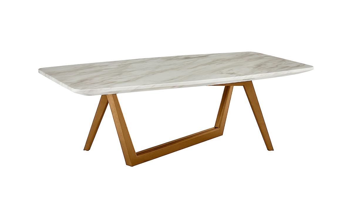 VIG Furniture Modrest James Mid Century Walnut Ceramic Coffee Table