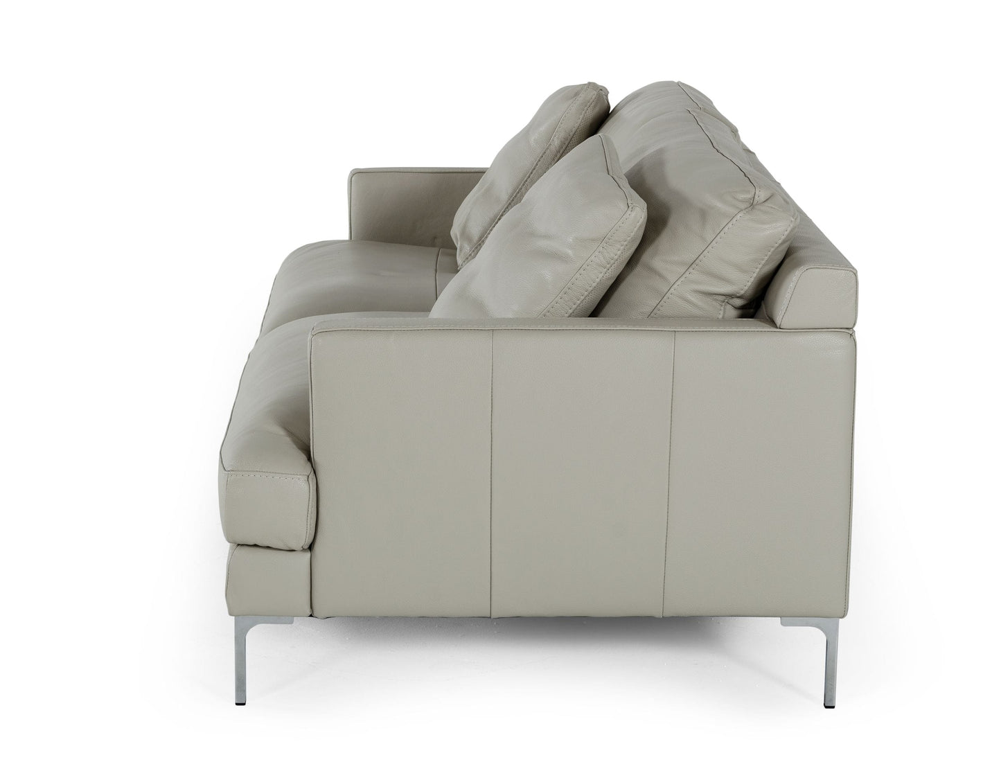 VIG Furniture Divani Casa Janina Light Grey Leather Sofa