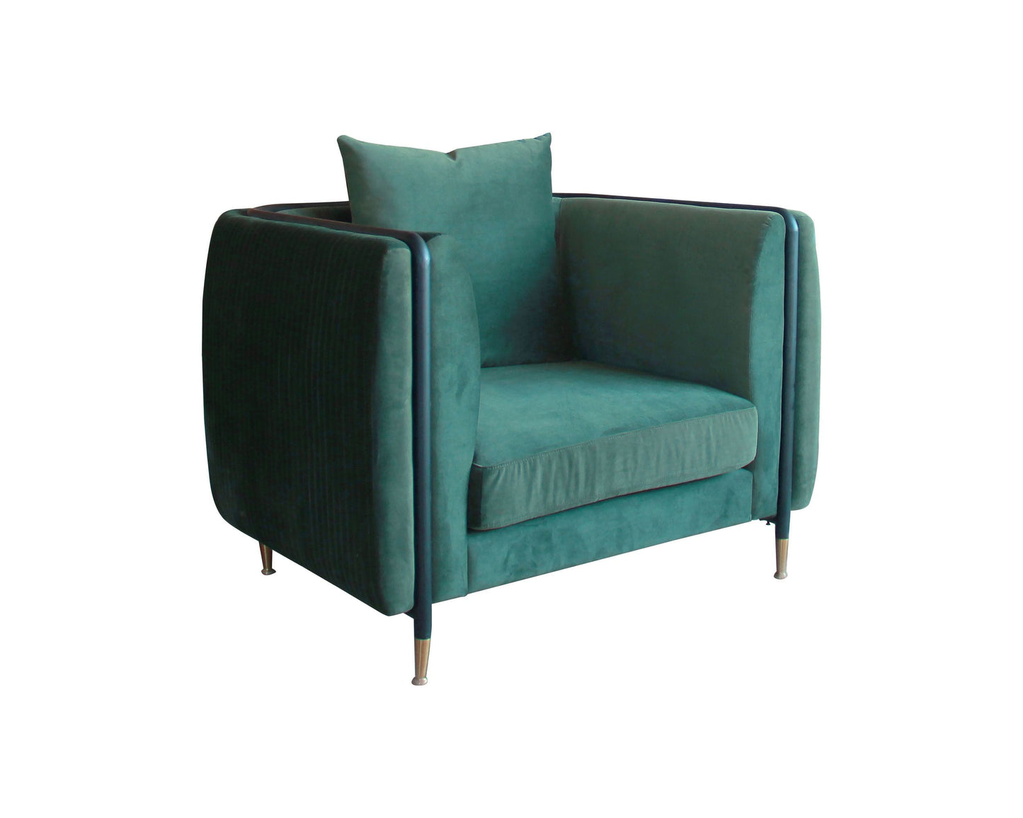 VIG Furniture Divani Casa Jebel Dark Green Jade Accent Chair