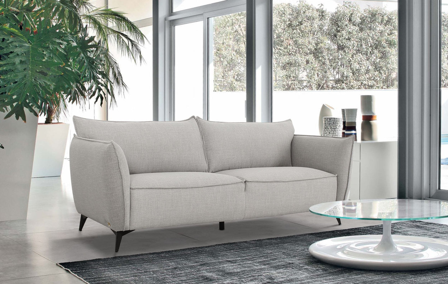 VIG Furniture Divani Casa Jihae Grey Fabric Sofa