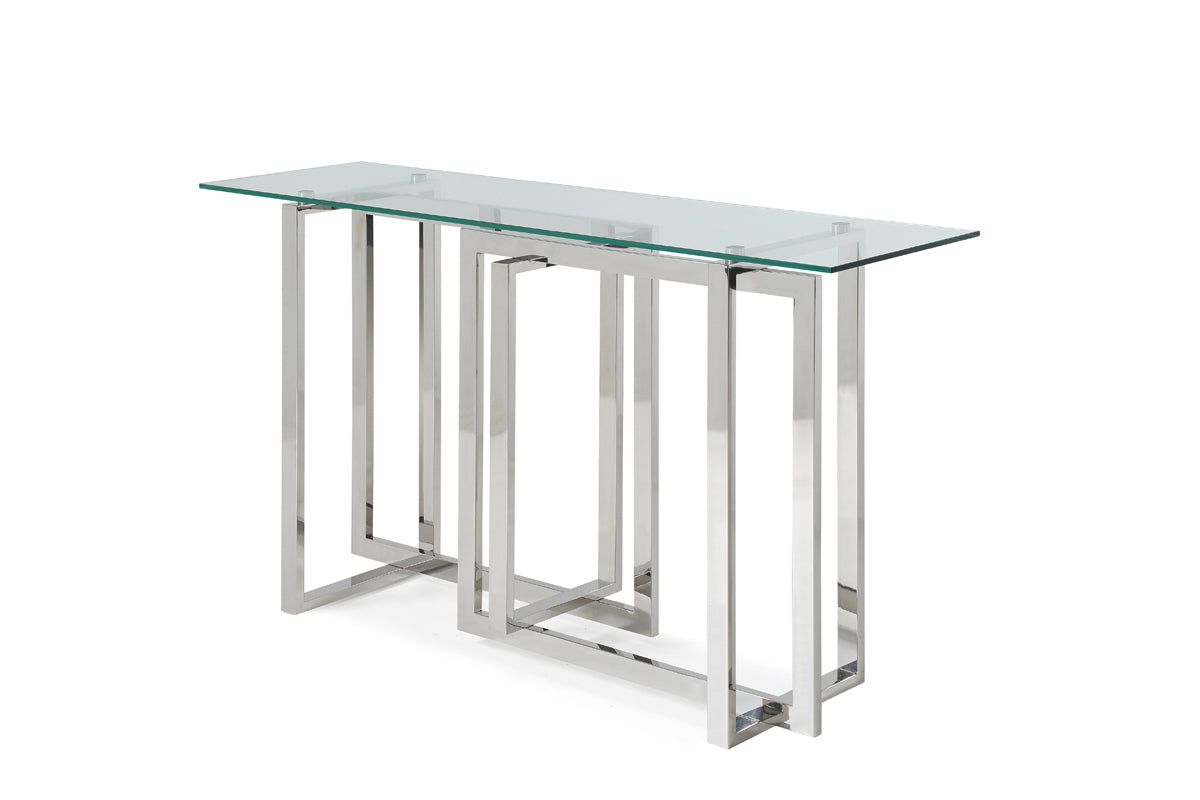 VIG Furniture Modrest Valiant Glass Console Table
