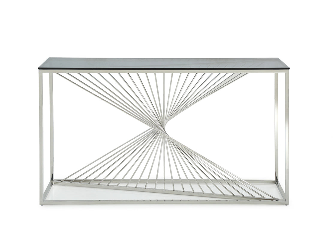 VIG Furniture Modrest Trinity Glass Console Table