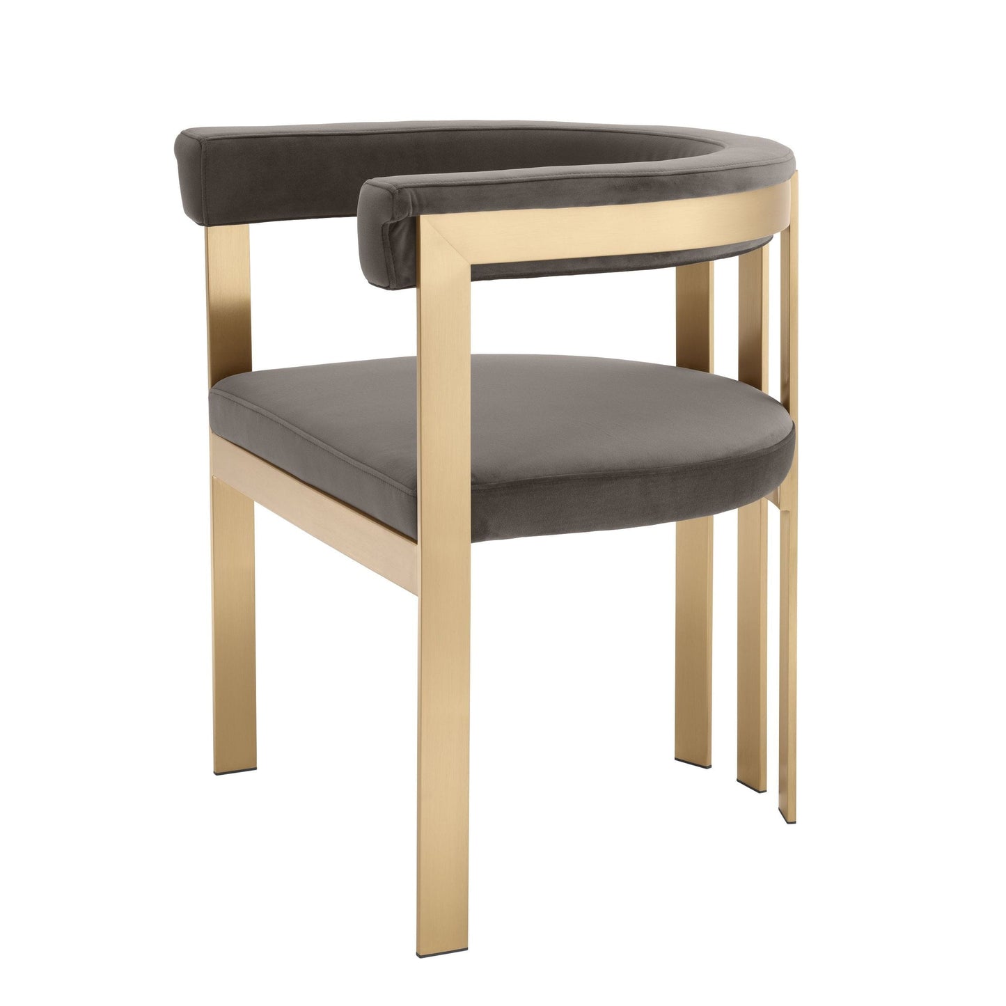 VIG Furniture Modrest Kersey Glam Grey Velvet Accent Chair