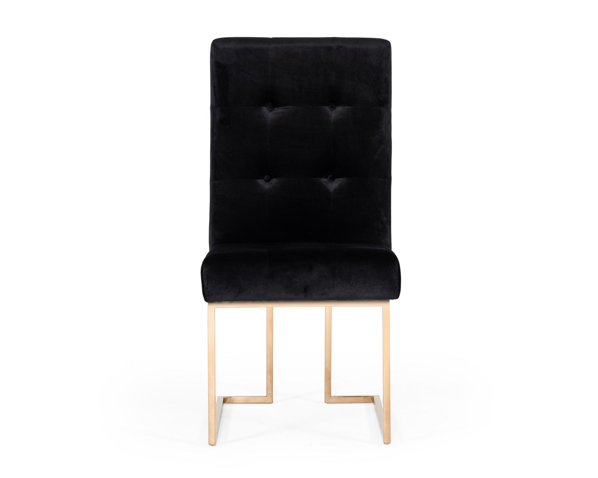 VIG Furniture Modrest Legend Black Rosegold Dining Chair Set of 2