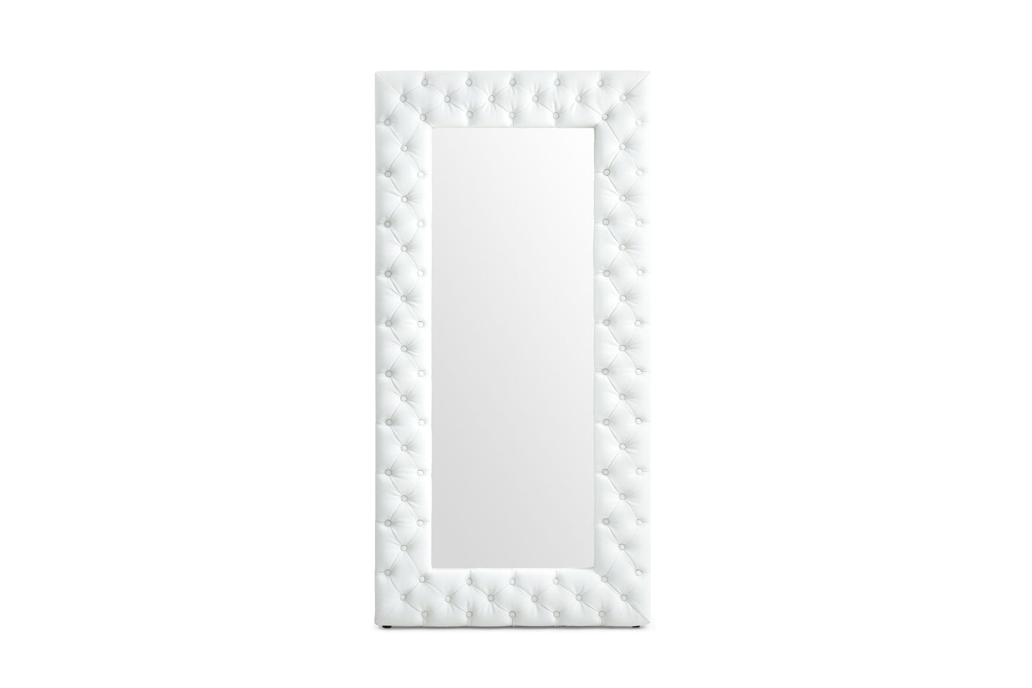 VIG Furniture Modrest Legend White Bonded Leather Floor Mirror