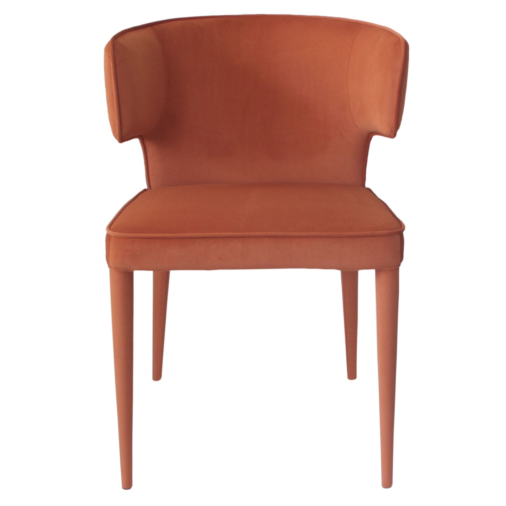 VIG Furniture Modrest Lucero Orange Velvet Dining Armchair