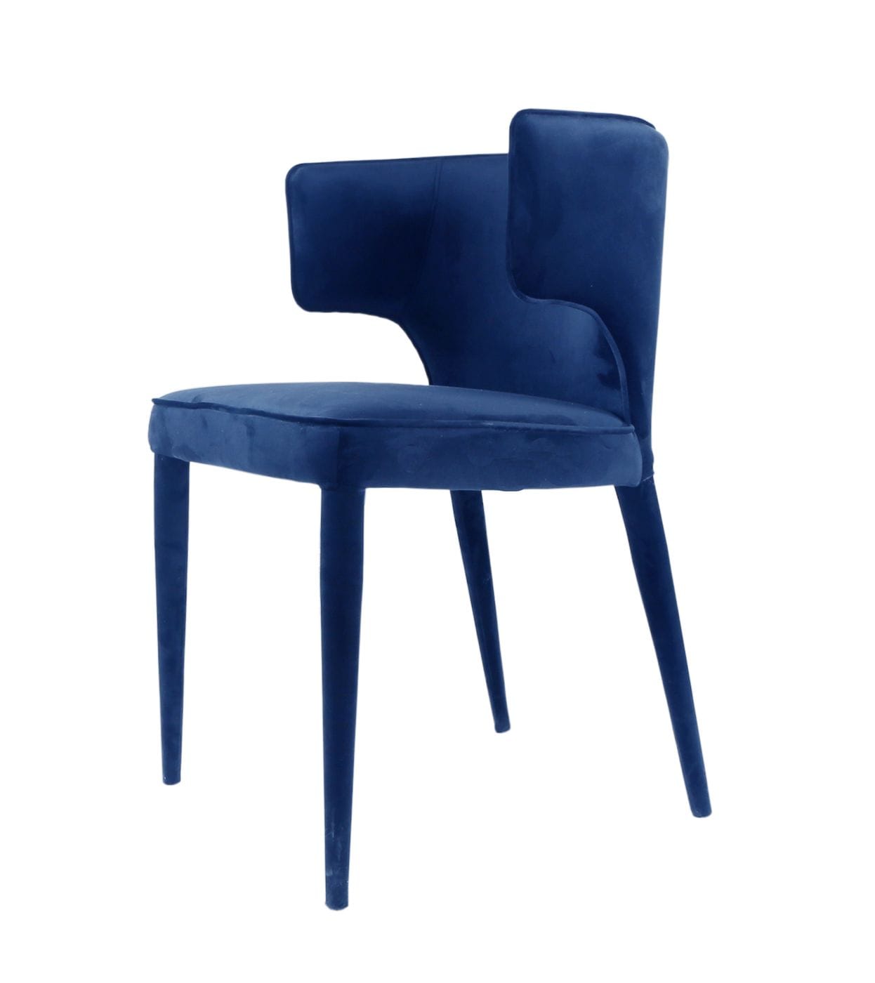 VIG Furniture Modrest Lucero Blue Velvet Dining Armchair