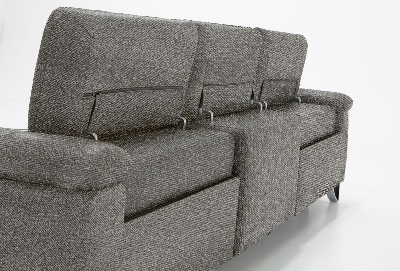 VIG Furniture Divani Casa Maine Dark Grey Fabric Sofa Electric Recliners