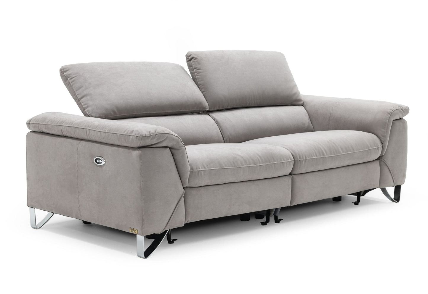 VIG Furniture Divani Casa Maine Light Grey Fabric Sofa Electric Recliners