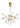 Modern Living Room with Visual Comfort Mara Chandelier, Adjustable Stem Height and Frosted Glass, Natural Brass