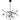 Matte Black Mara Multi-Arm Modern LED Chandelier with 25 Frosted Glass Globes for Dining Room Lighting