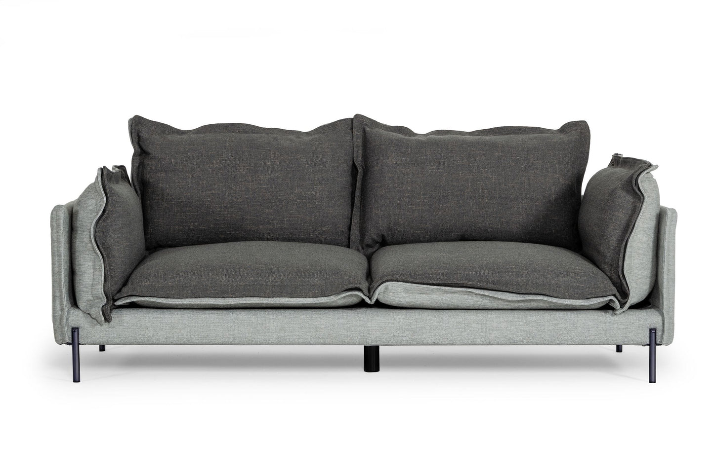 VIG Furniture Divani Casa Mars Grey Dark Grey Fabric Sofa