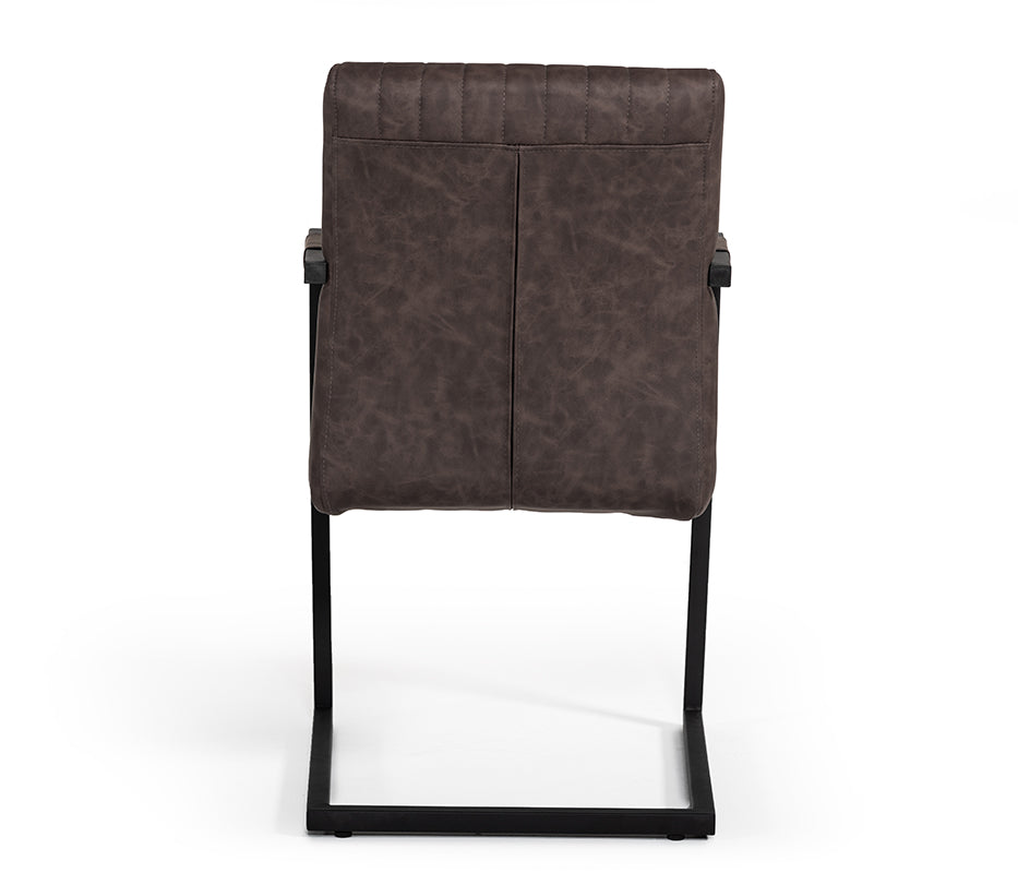 VIG Furniture Modrest Marta Brown Leatherette Dining Chair Set of 2