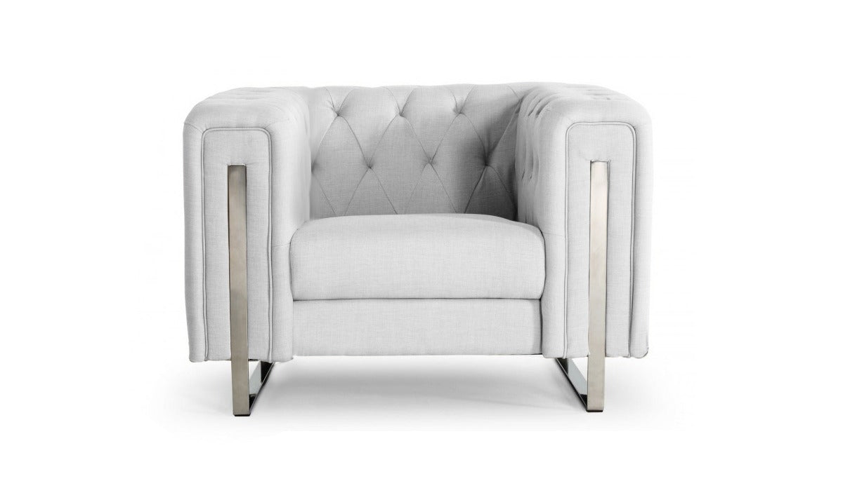 VIG Furniture Divani Casa Salvia White Leatherette Accent Chair