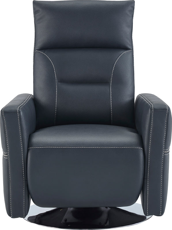 VIG Furniture Divani Casa Nashua Blue Leatherette Recliner Chair