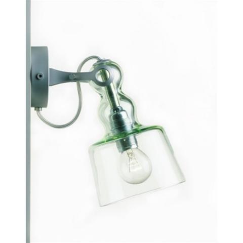 Acquaparete Green Glass Wall Lamp of Produzione Privata
