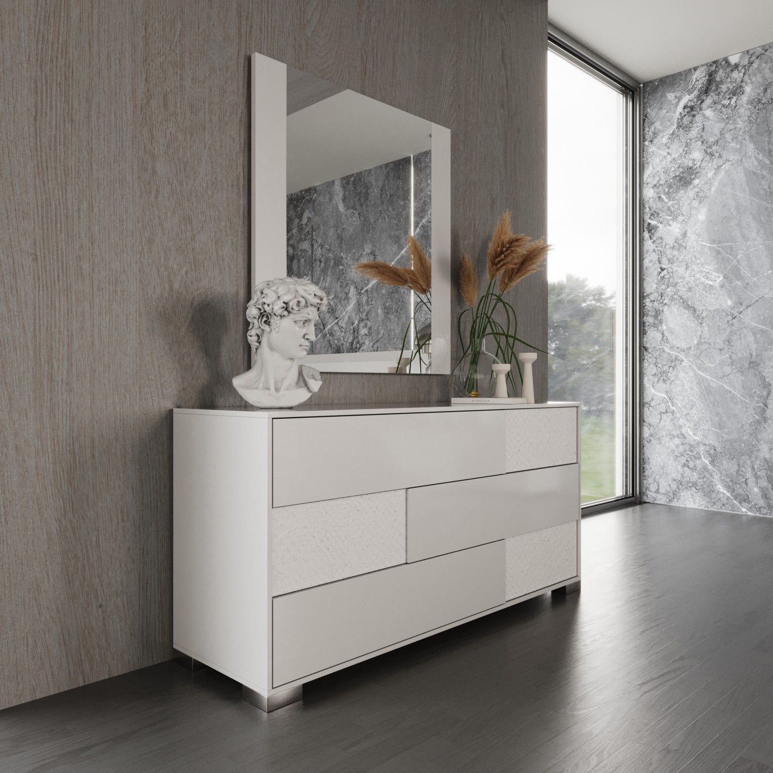 VIG Furniture Modrest Monza Italian White Dresser