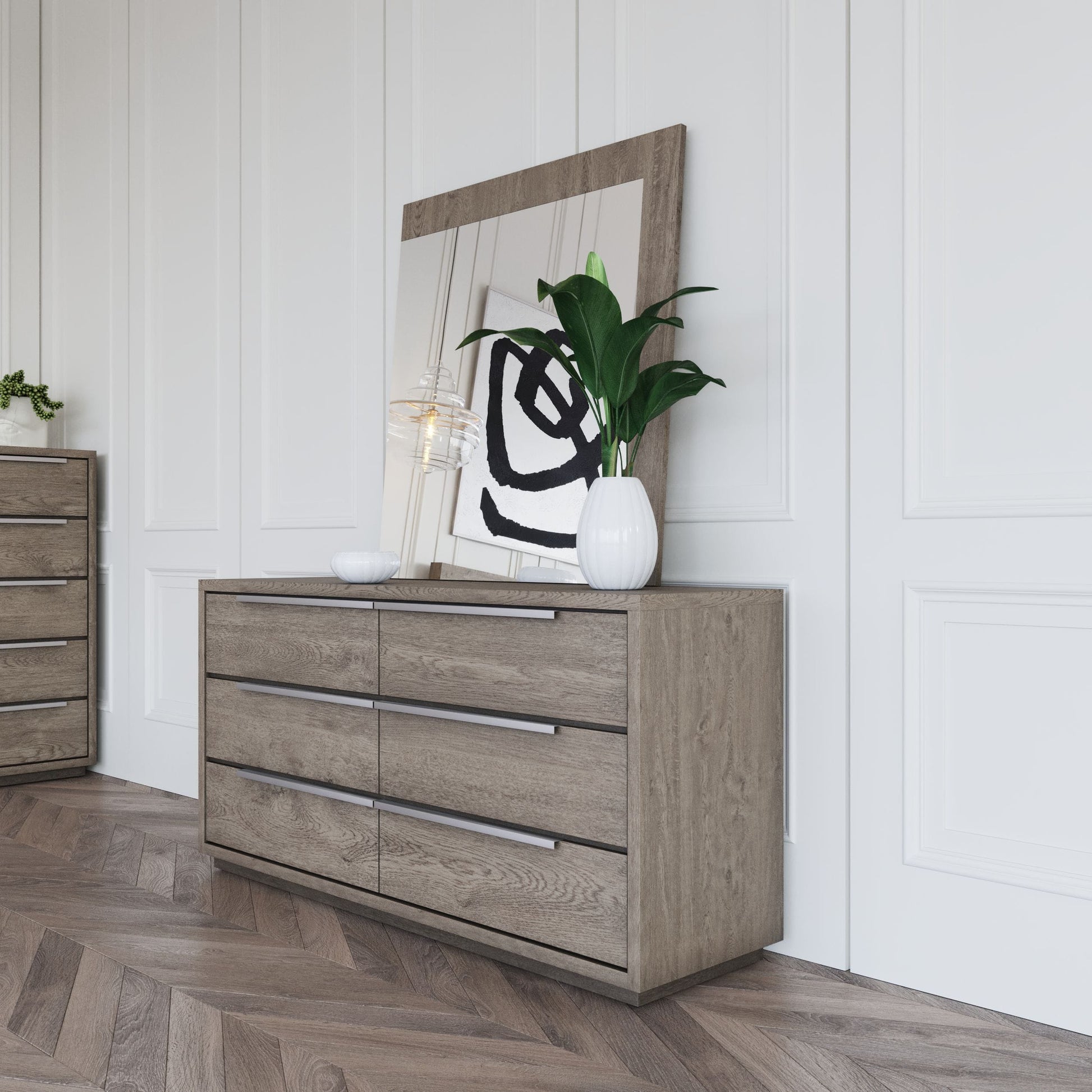 VIG Furniture Modrest Samson Grey Silver Dresser