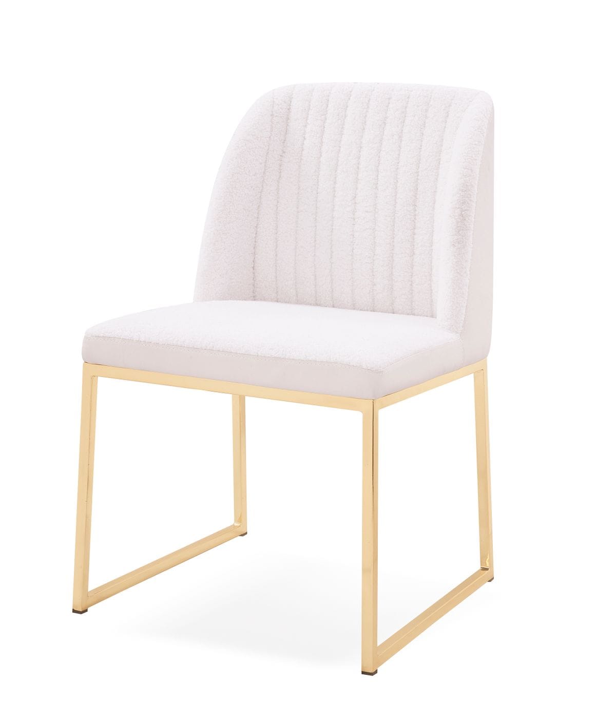 VIG Furniture Modrest Muir White Sherpa Dining Chair Set of 2