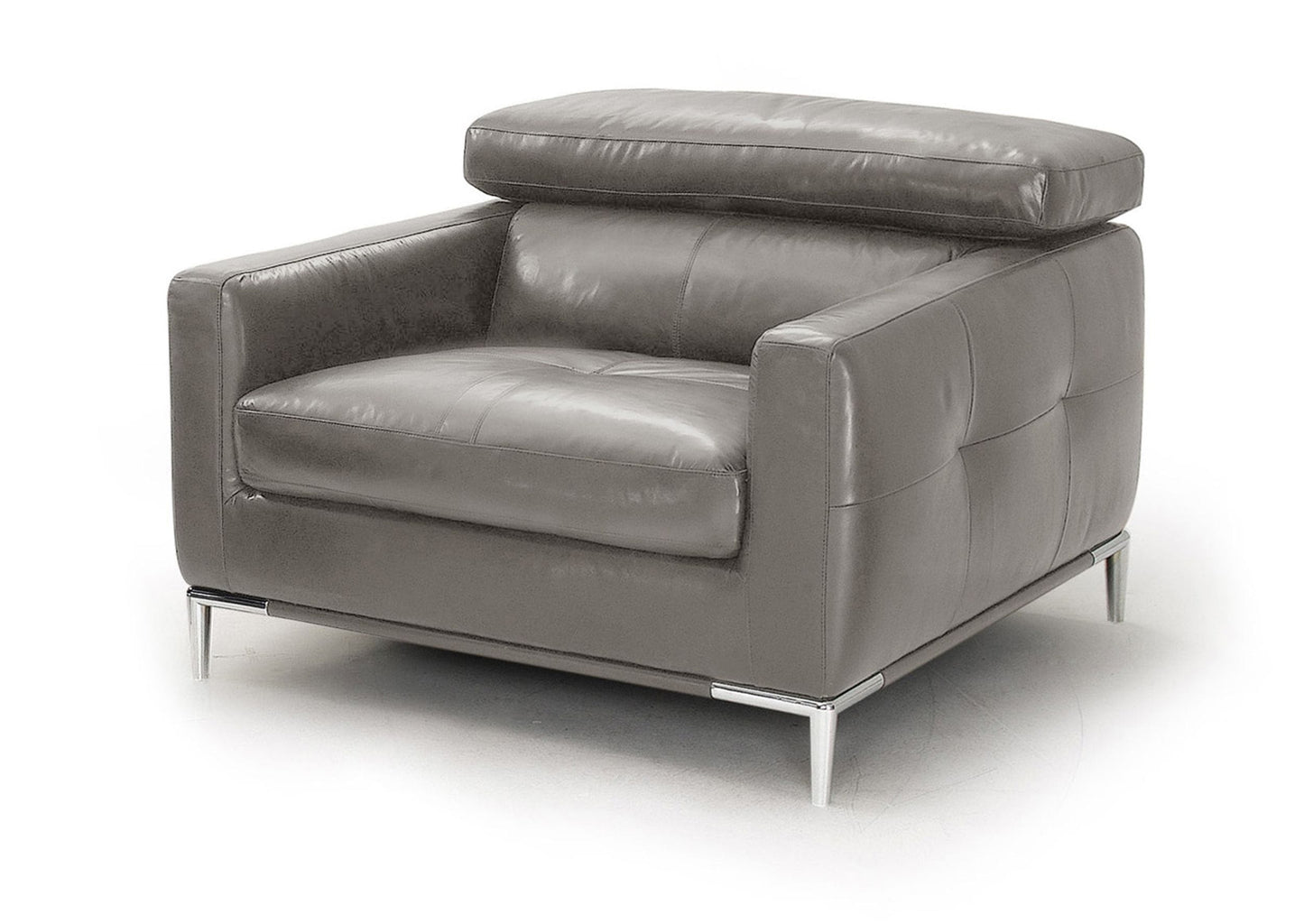 VIG Furniture Divani Casa Natalia Dark Grey Leather Chair