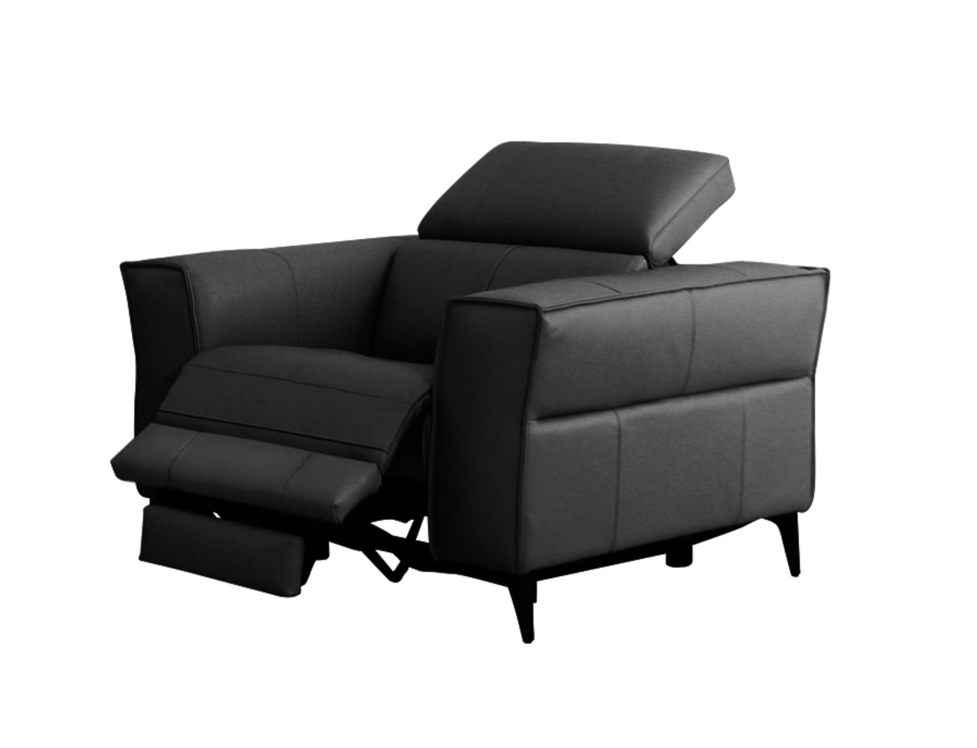 VIG Furniture Divani Casa Nella Black Leather Armchair Electric Recliner