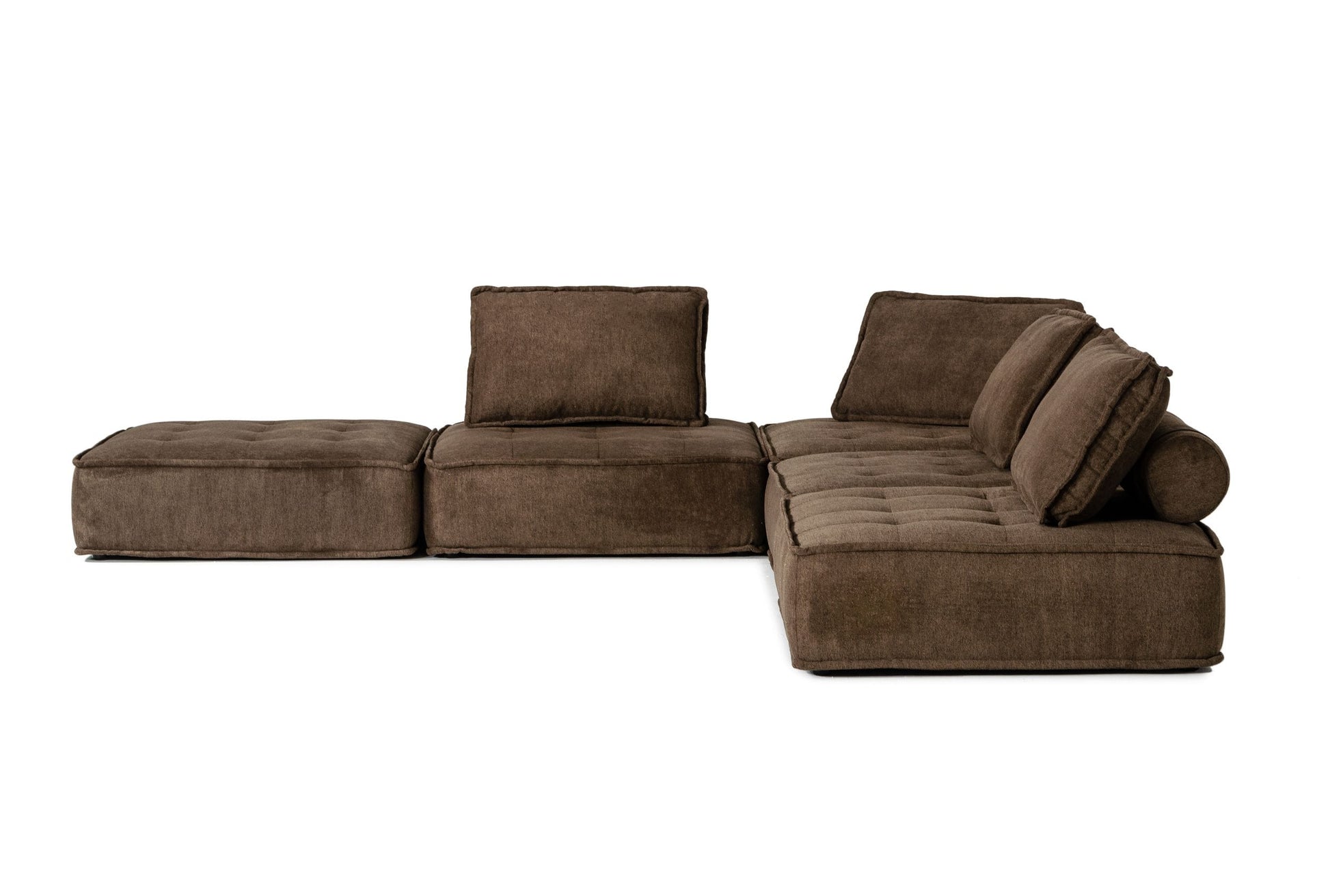 VIG Furniture Divani Casa Nolden Brown Fabric Modular Sectional Sofa