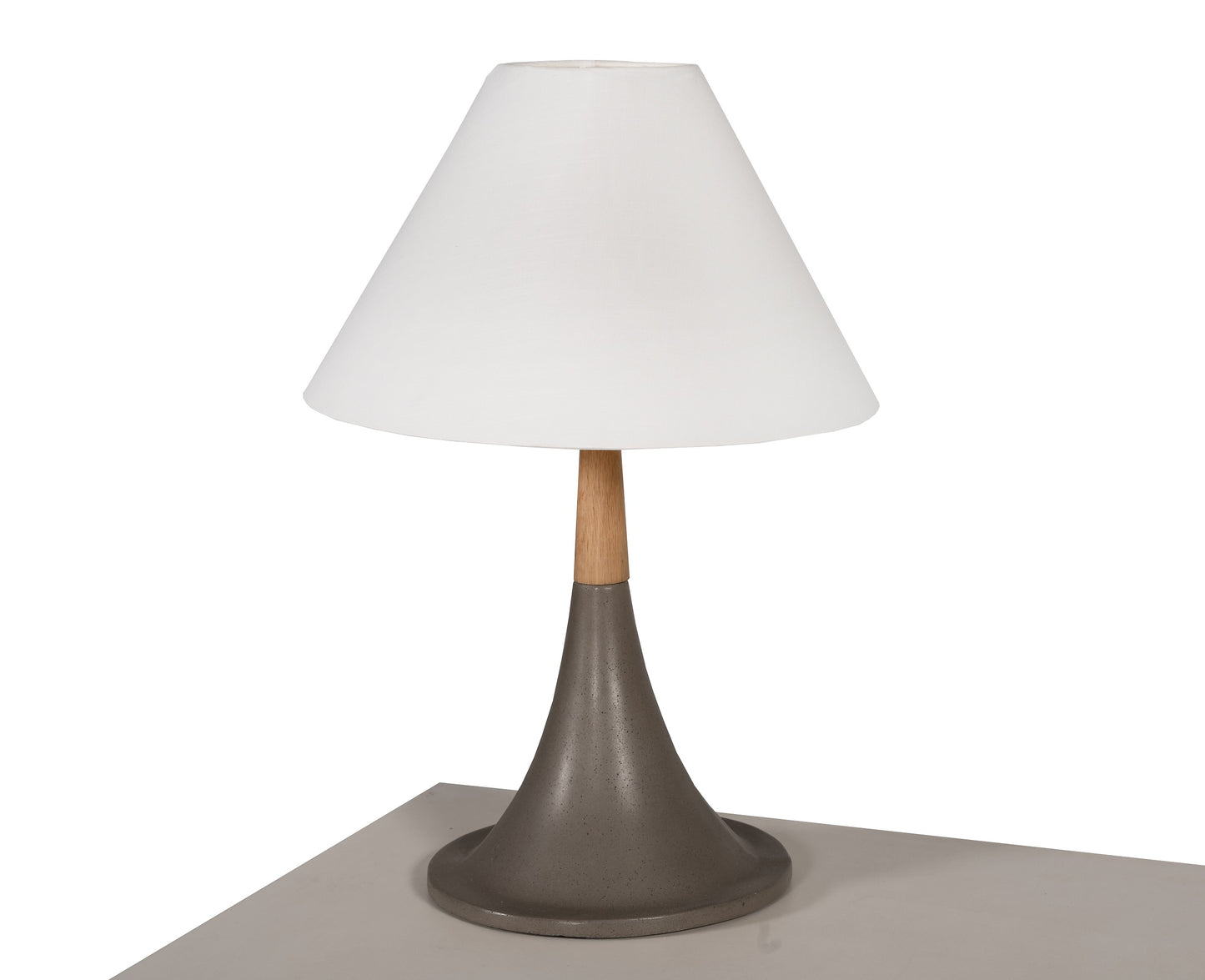 VIG Furniture Modrest Nunez Concrete Oak Table Lamp