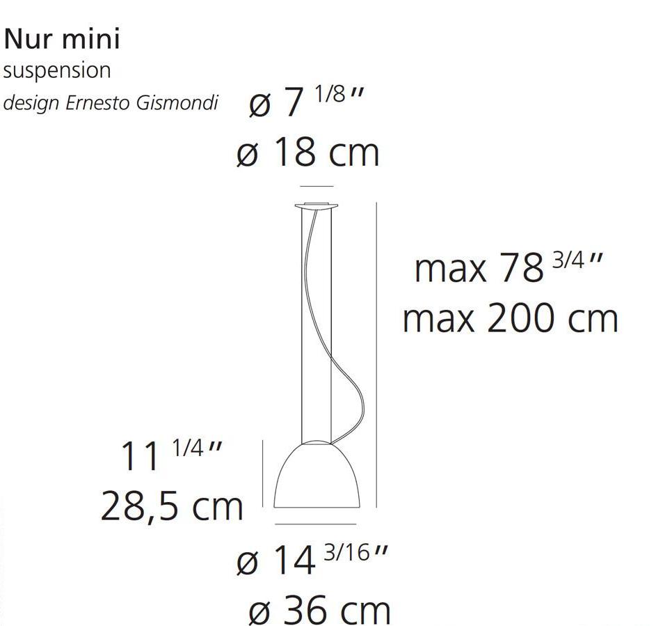 Artemide Nur Mini Led Pendant Light