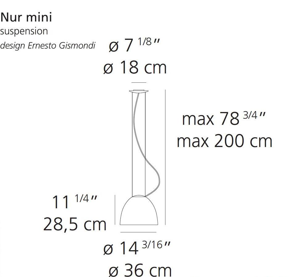 Artemide Nur Mini Pendant Light