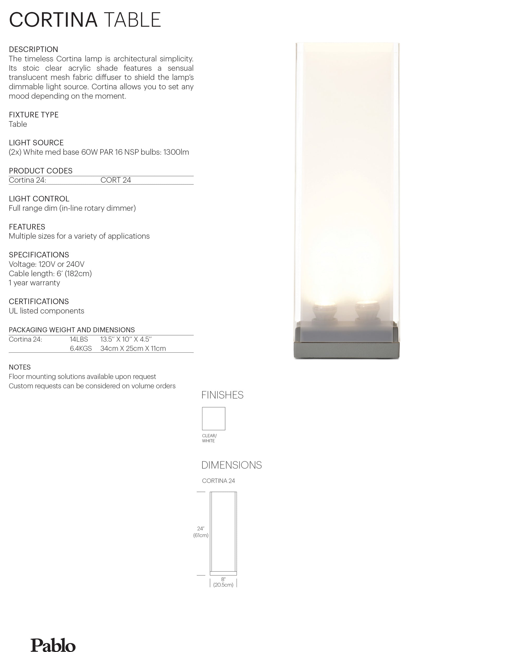 Pablo Designs Cortina Table Lamp - LoftModern