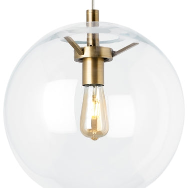 Residential and commercial 14-inch pendant with cleat glass shade

