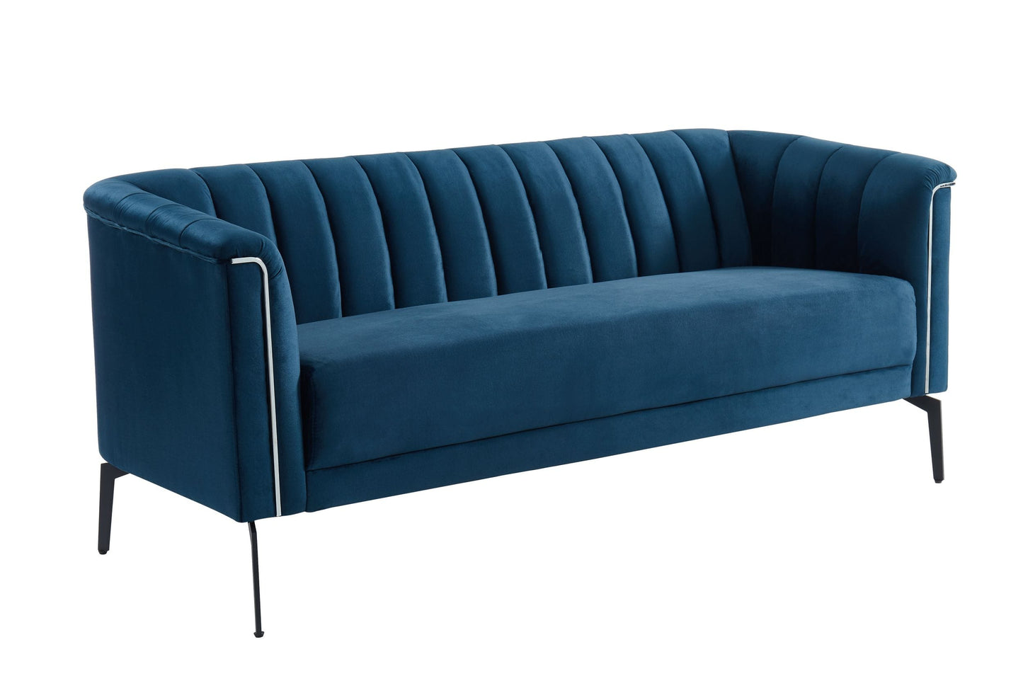 VIG Furniture Divani Casa Patton Blue Fabric Sofa
