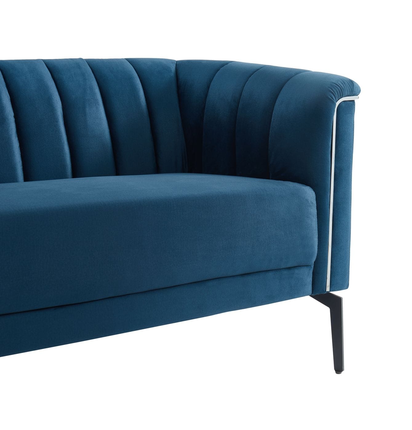 VIG Furniture Divani Casa Patton Blue Fabric Sofa