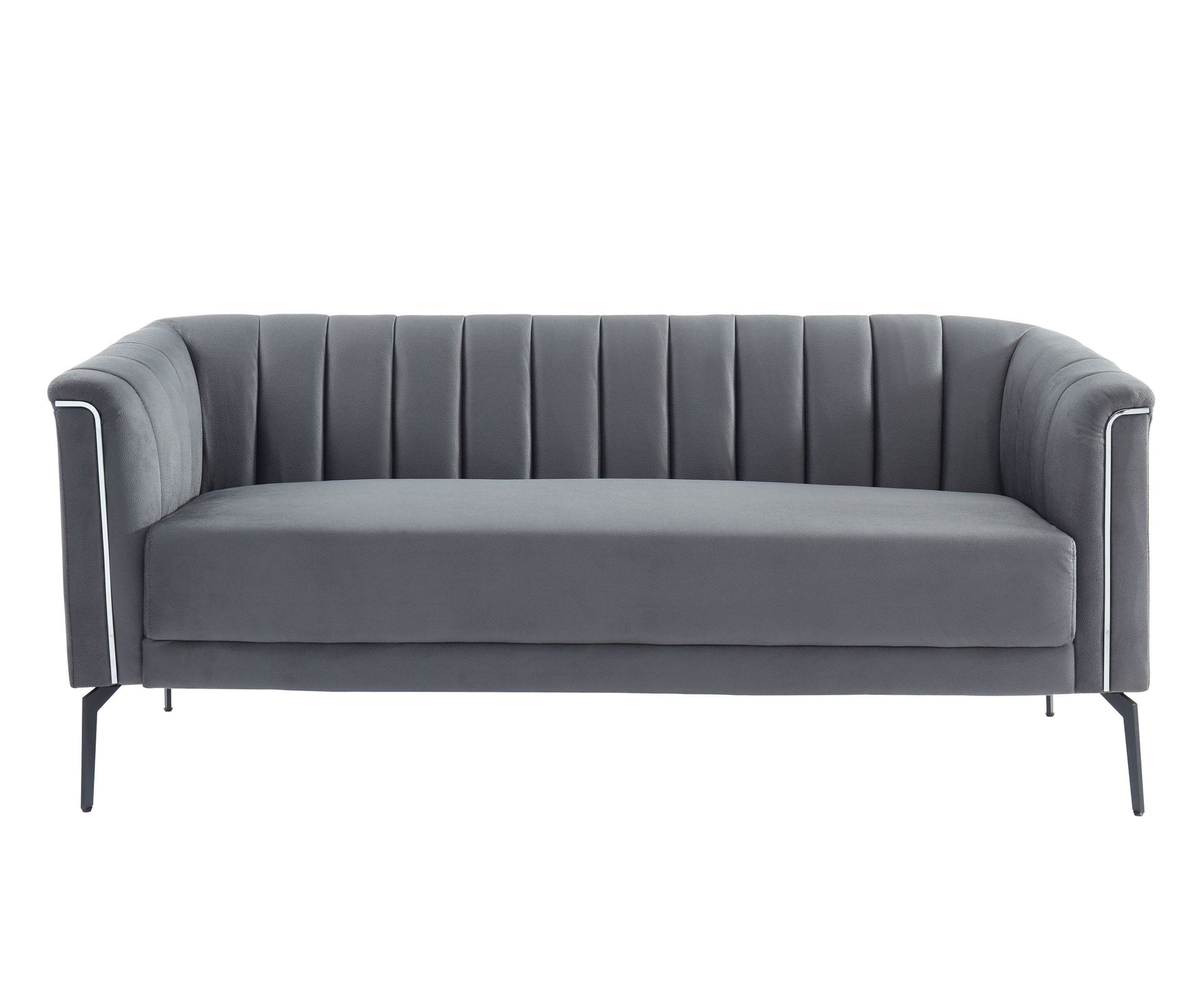 VIG Furniture Divani Casa Patton Dark Grey Fabric Sofa
