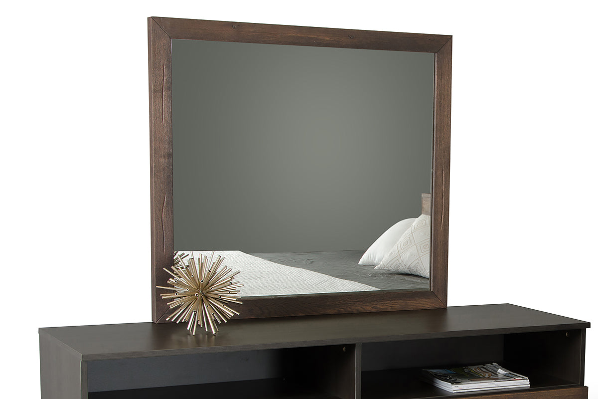 VIG Furniture Modrest Wharton Dark Aged Oak Mirror