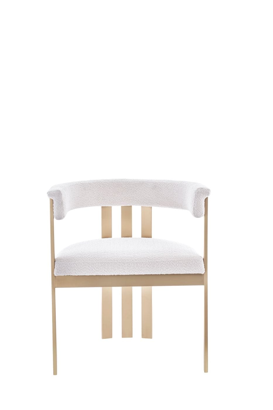 VIG Furniture Modrest Pontiac Beige Sherpa Gold Dining Chair