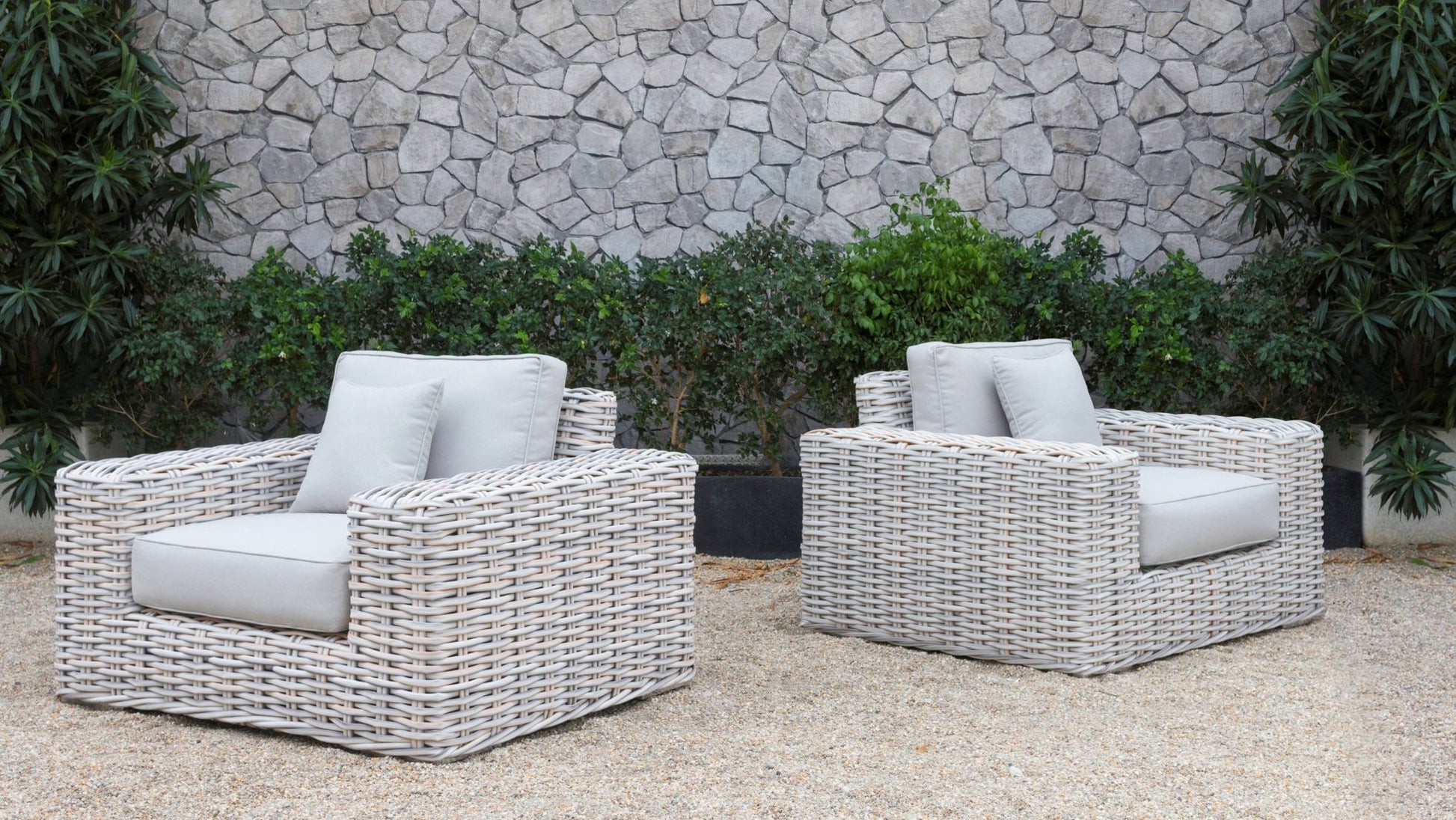 VIG Furniture Renava Portugal Outdoor Grey Wicker Sofa Set