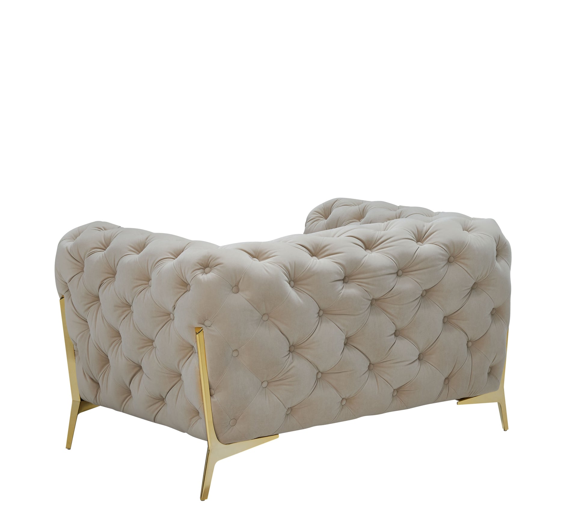 VIG Furniture Divani Casa Quincey Beige Velvet Chair