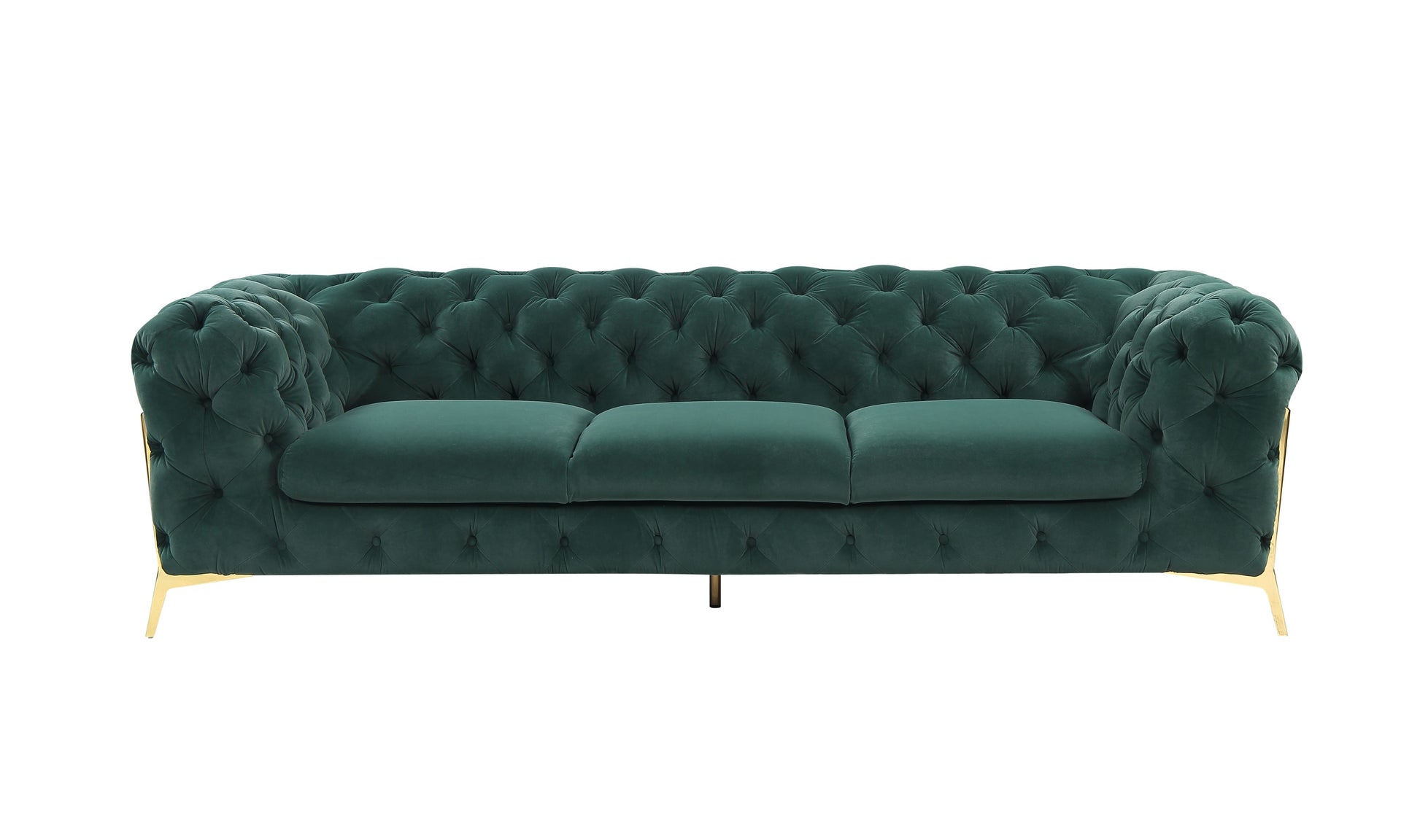 VIG Furniture Divani Casa Quincey Emerald Green Velvet Sofa