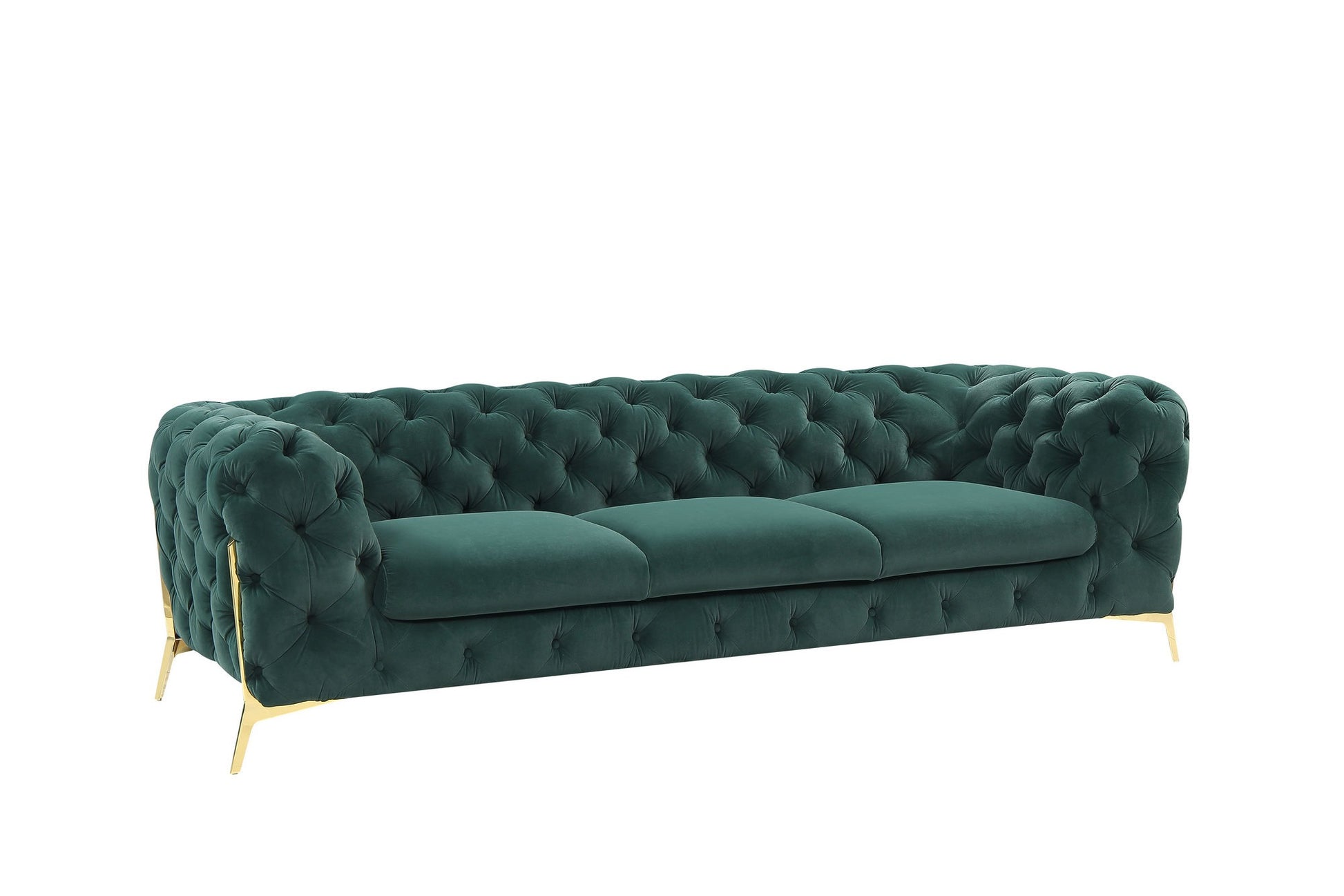 VIG Furniture Divani Casa Quincey Emerald Green Velvet Sofa