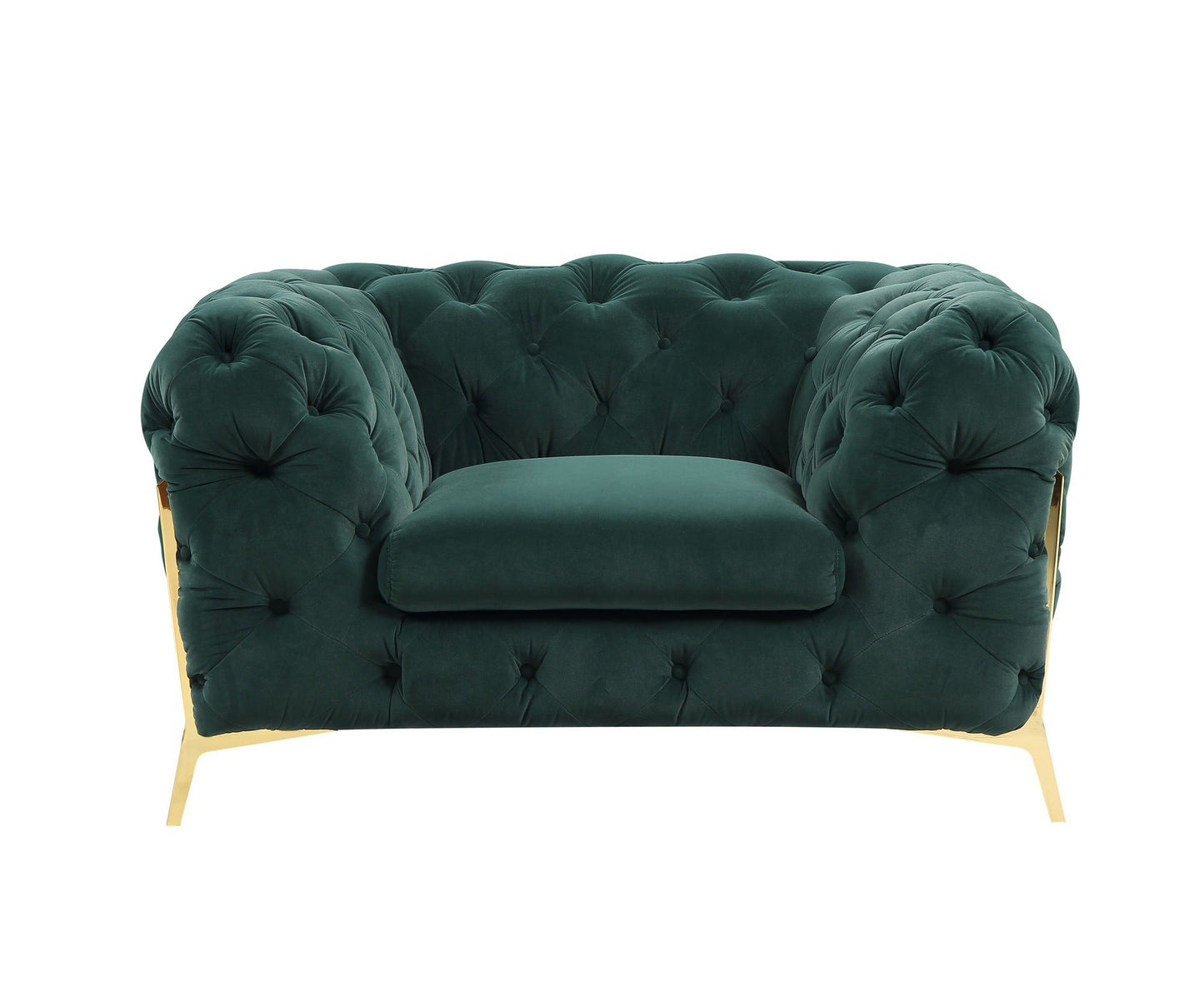 VIG Furniture Divani Casa Quincey Emerald Green Velvet Chair