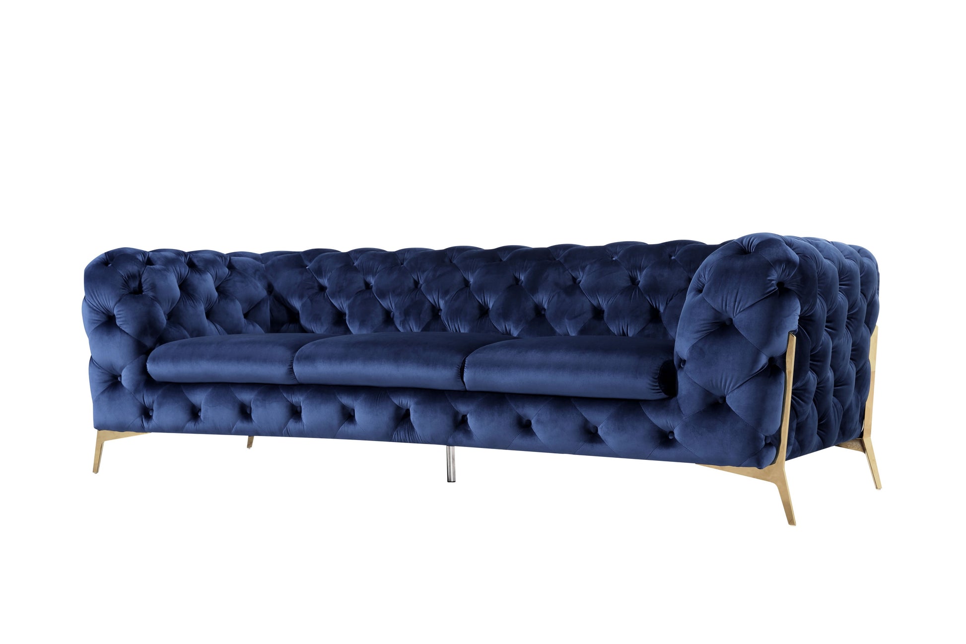 VIG Furniture Divani Casa Quincey Blue Velvet Sofa